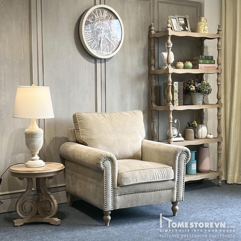 Sofa đơn tay cuộn lưng kép có đinh tán - SFD28