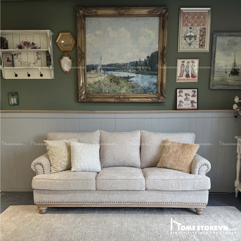 Sofa tay cuộn âm lưng kép dài 2m2 - SF24