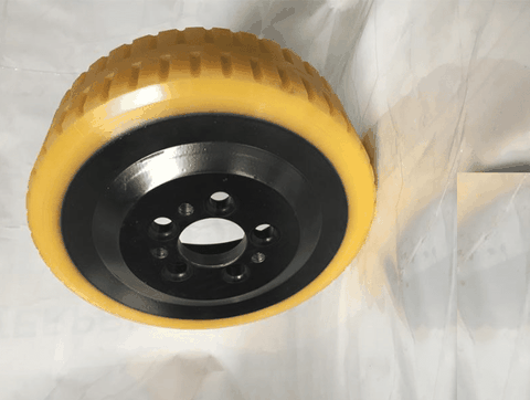 Bánh PU 230x75 vân ngang chống trượt xe nâng điện HangCha