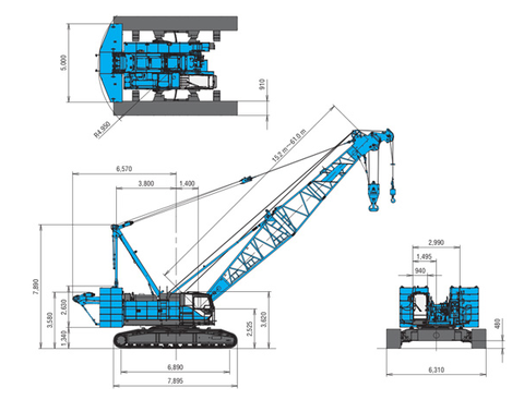 Xe cẩu bánh xích Kobelco 120 tấn model 7120S