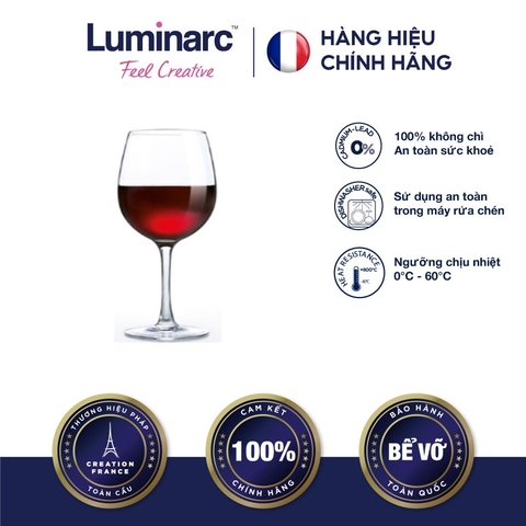 Ly Rượu Vang TT Luminarc World Wine 470Ml