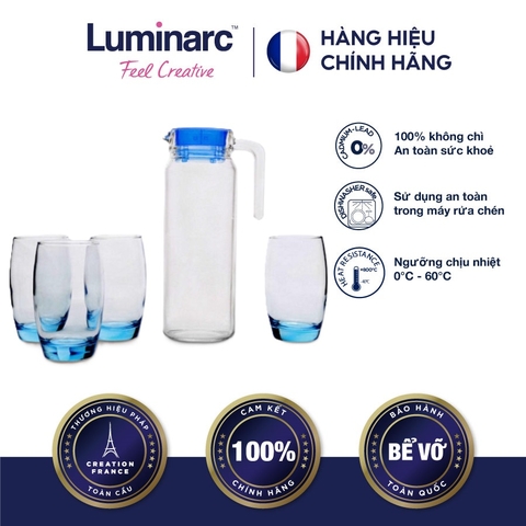 Bộ Bình Ly TT Luminarc Rotterdam Blue 7pcs