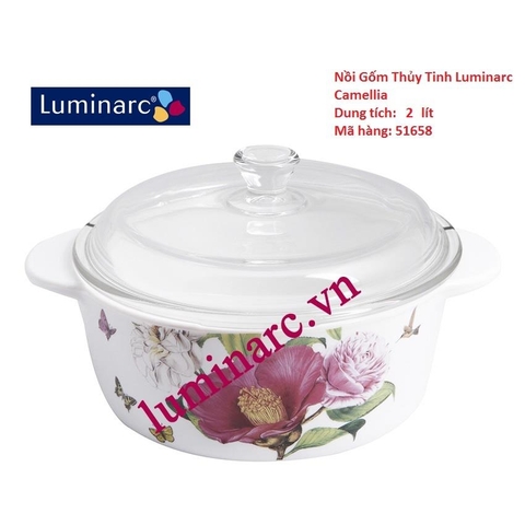 Nồi Gốm Thủy Tinh Luminarc Camellia