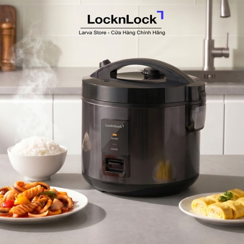 Nồi cơm điện LocknLock Daily Rice Cooker EJR472BLK dung tích 1.8L - Màu đen