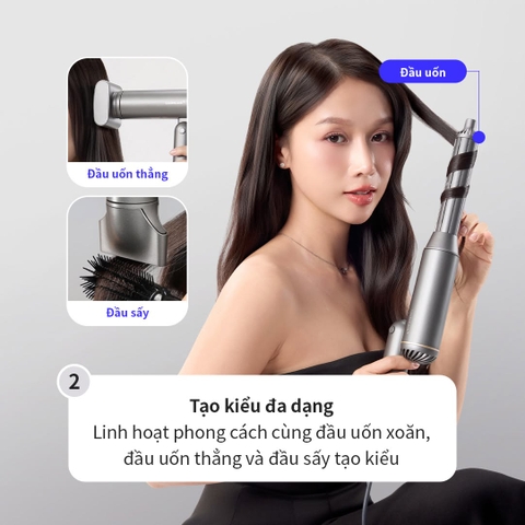 Máy sấy và tạo kiểu tóc gấp gọn LocknLock Foldable Hair Styling Dryer ENA626GRY