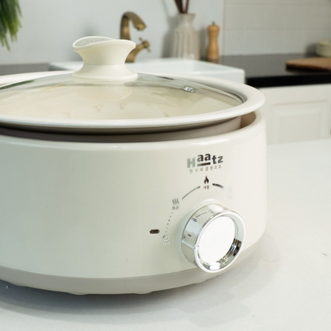 Nồi lẩu điện Haatz lòng phủ ceramic an toàn có thể tháo rời 5 lít