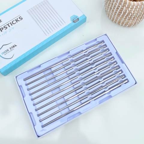 10 đôi đũa inox 316 Haatz