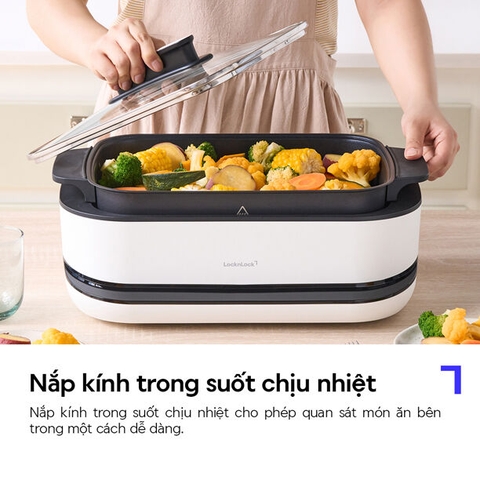 Nồi lẩu điện đa năng LocknLock Multicooker EJP261WHT dung tích 6 lít
