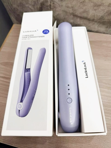 Máy duỗi tóc không dây LocknLock Cordless hair straightener ENA224PUP tấm phủ nhiệt ceramic, thiết kế nhỏ gọn
