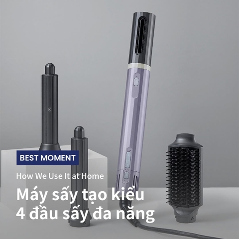 Máy tạo kiểu tóc LocknLock Multi Hair Styling Dryer ENA526GRY