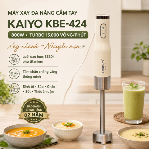 Máy xay đa năng cầm tay KAIYO 800W Model KBE-424
