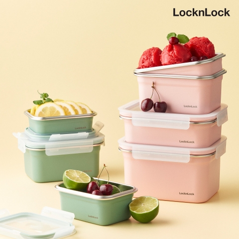 Hộp đựng thực phẩm bằng thép không gỉ inox 304 LocknLock LST512- LST513 - LST514- LST516