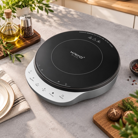 Bếp từ đơn lõi đồng Kaiyo dáng tròn model KIH-426 công suất 1800W