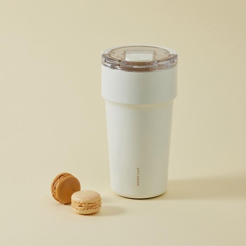 Ly giữ nhiệt LocknLock Metro Cafe Top Handle inox 304 lòng phủ sứ giữ nguyên hương vị đồ uống LHC4416 710ml