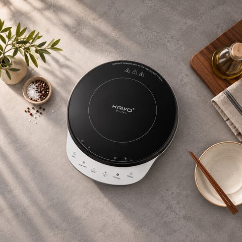 Bếp từ đơn lõi đồng Kaiyo dáng tròn model KIH-426 công suất 1800W