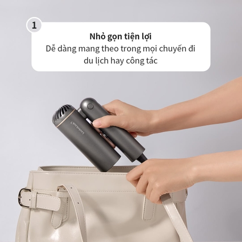 Máy sấy và tạo kiểu tóc gấp gọn LocknLock Foldable Hair Styling Dryer ENA626GRY