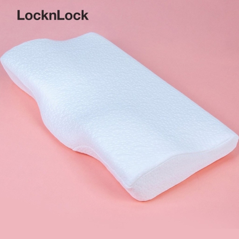 Gối Memory Foam 50D LocknLock HLW114 (62 x 34 x 10 cm) cao su non đàn hồi cao êm ái và hỗ trợ tối ưu cho cổ và vai