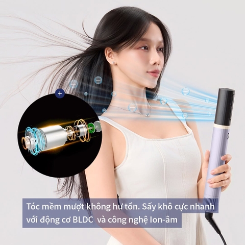 Máy tạo kiểu tóc LocknLock Multi Hair Styling Dryer ENA526GRY