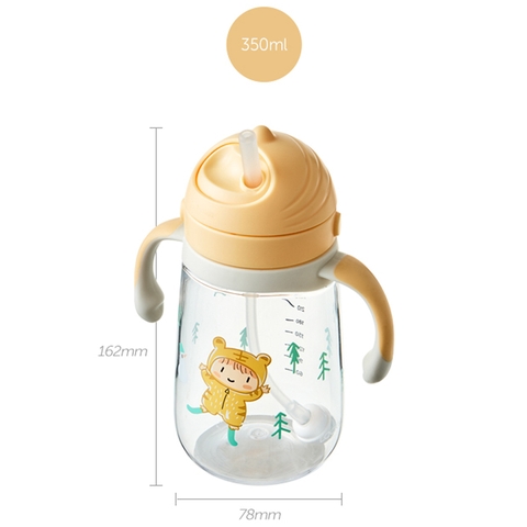 Bình Nước Có Ống Hút Lock&Lock ABF683 350ml Nhựa Tritan, Kèm Dây Đeo