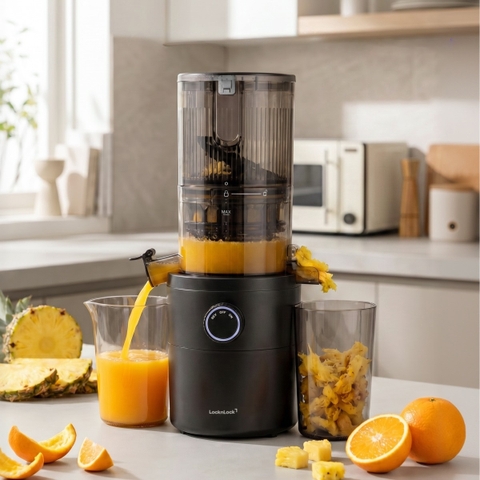 Máy Ép Chậm Trái Cây Nguyên Quả Locknlock Slow Juicer Đảo Chiều Thông Minh EJJ441BLK