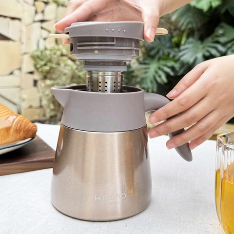 Bình giữ nhiệt inox 304 Kaiyo có lõi lọc trà 500ml
