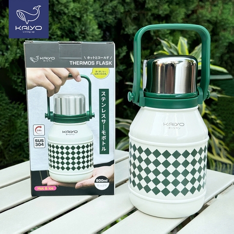 Phích Giữ Nhiệt 2 Lớp Inox 304 Kaiyo 800ml