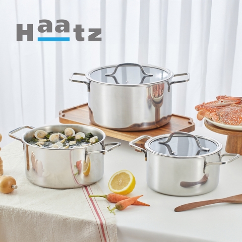 Bộ nồi Haatz inox 304 đúc liền khối INCHEON