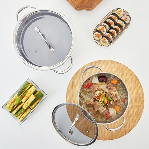 Bộ nồi Haatz inox 304 Jang Taste 16cm - 20cm - 24cm
