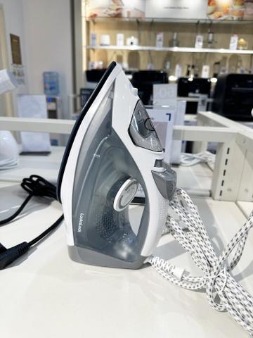 Bàn là | bàn ủi hơi nước LocknLock Steam Iron 2200W mặt bàn ủi phủ ceramic ENI354GRY- Màu xám