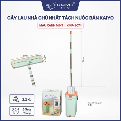 Cây lau nhà chữ nhật tách nước bẩn thông minh Kaiyo