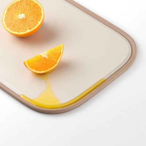 Thớt hai mặt LocknLock inox 304, nhựa PP kháng khuẩn CKD096IVY kích thước 40 x 28 x 1.2cm