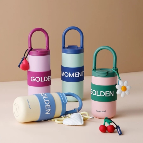 Bình Giữ Nhiệt LocknLock Fold Grip Tumbler Tay Cầm Gập LHC4435/LHC4436