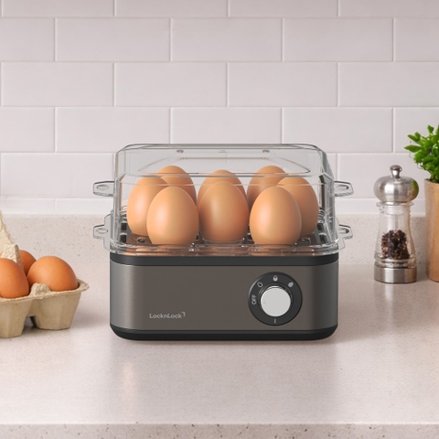 Máy hấp trứng và đa dạng món hấp khác LocknLock Multi Egg Cooker EJE223GRY
