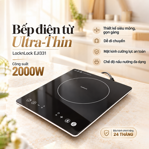 Bếp Từ Ultra-Thin Lock&Lock EJI331 2000W