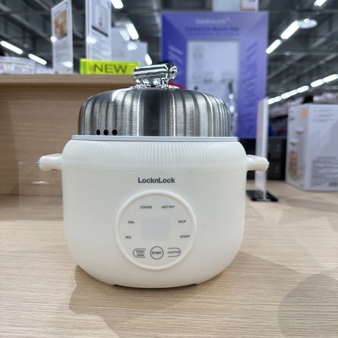 Nồi điện đa năng LocknLock Digital Multipot EJP186IVY kèm xừng hấp inox 304