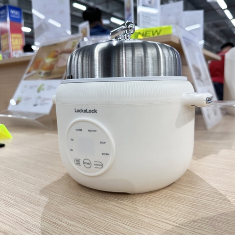 Nồi điện đa năng LocknLock Digital Multipot EJP186IVY kèm xừng hấp inox 304