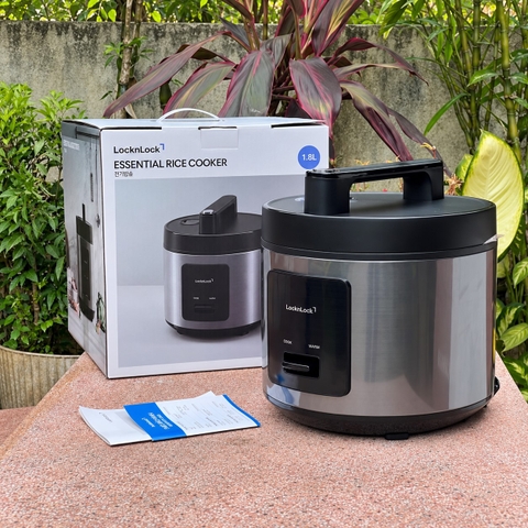 Nồi cơm điện LocknLock Essential Rice Cooker EJR452BLK dung tích 1.8L - Màu Đen