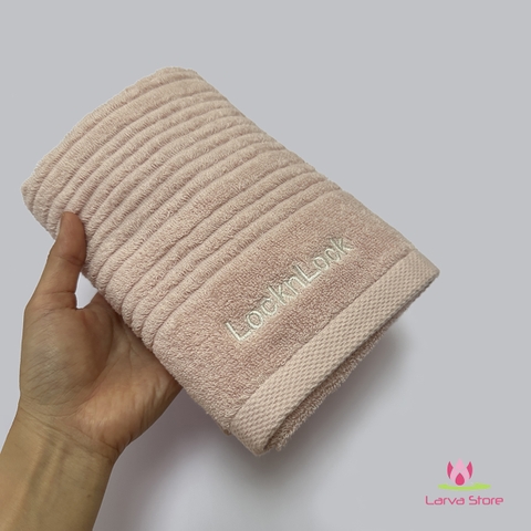 Khăn Lau Tóc Cotton 100% LocknLock Dày Dặn Thấm Hút Tốt Size 40cm x 80cm ETM002