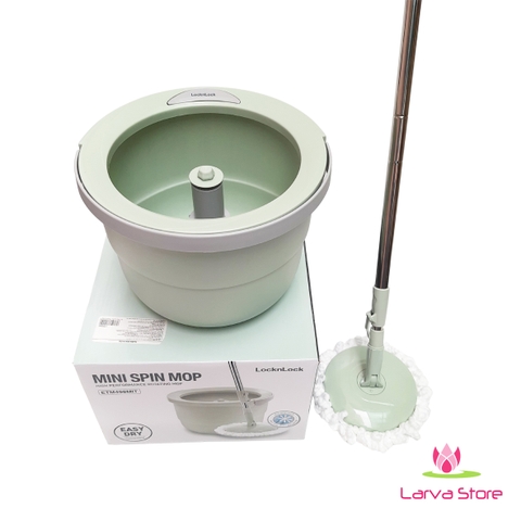 Cây Lau Nhà Mini Spin Mop LocknLock ETM498MIT - Xanh Bạc Hà