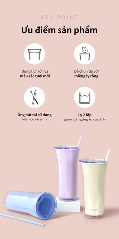Ly nhựa 2 lớp LocknLock HAP526 770ml