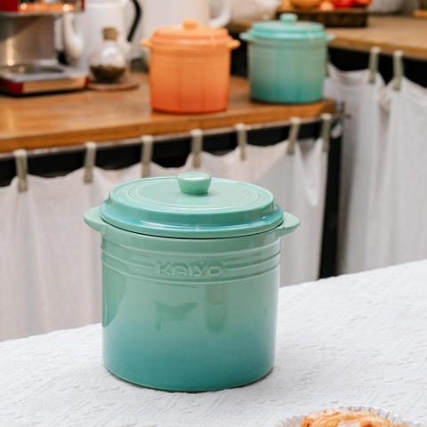 Hũ gốm sứ muối dưa cà Rainbow Kaiyo dung tích 2 lít