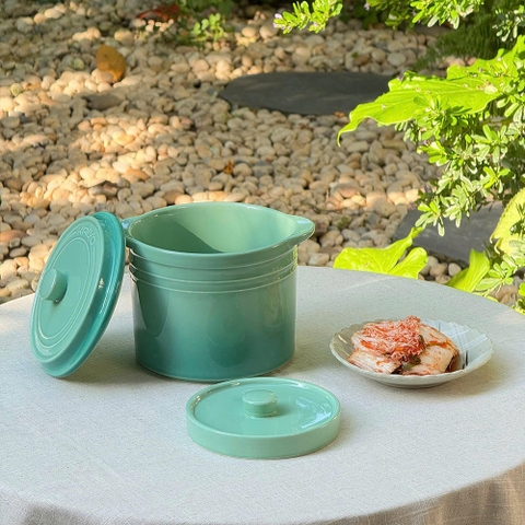 Hũ gốm sứ muối dưa cà Rainbow Kaiyo dung tích 2 lít