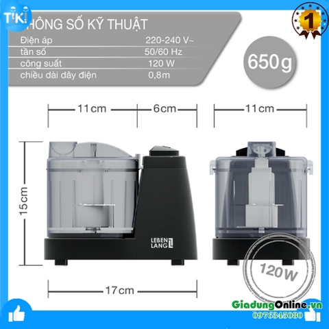 Máy Xay Đa Năng Mini LEBENLANG BLU5239 350ml