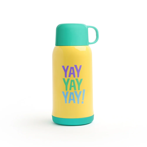 Bình giữ nhiệt trẻ em LocknLock 550ml Victory Kids inox 316 với 3 đầu uống nước kèm túi đựng LHC1475