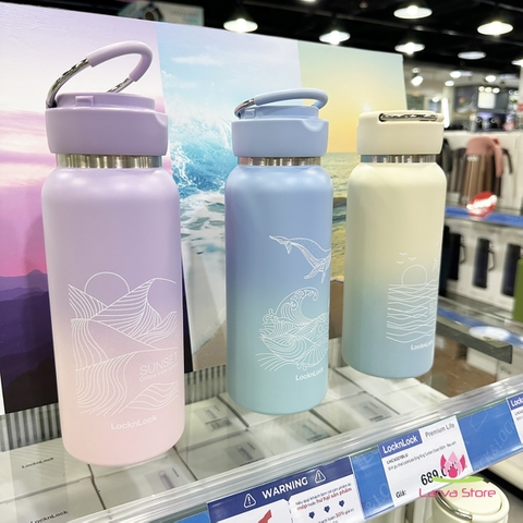 Bình giữ nhiệt LocknLock Sling Ring Tumbler 650ml LHC4321 (Mẫu họa tiết)