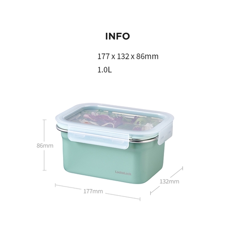Hộp đựng thực phẩm bằng thép không gỉ inox 304 LocknLock LST512- LST513 - LST514- LST516