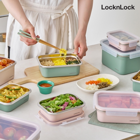 Hộp đựng thực phẩm bằng thép không gỉ inox 304 LocknLock LST512- LST513 - LST514- LST516