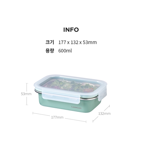 Hộp đựng thực phẩm bằng thép không gỉ inox 304 LocknLock LST512- LST513 - LST514- LST516