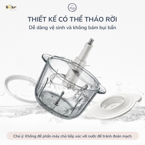 Máy Xay Thịt Bear 2L SB-MA02L - Màu trắng | Bản Quốc tế