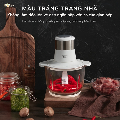 Máy Xay Thịt Bear 2L SB-MA02L - Màu trắng | Bản Quốc tế